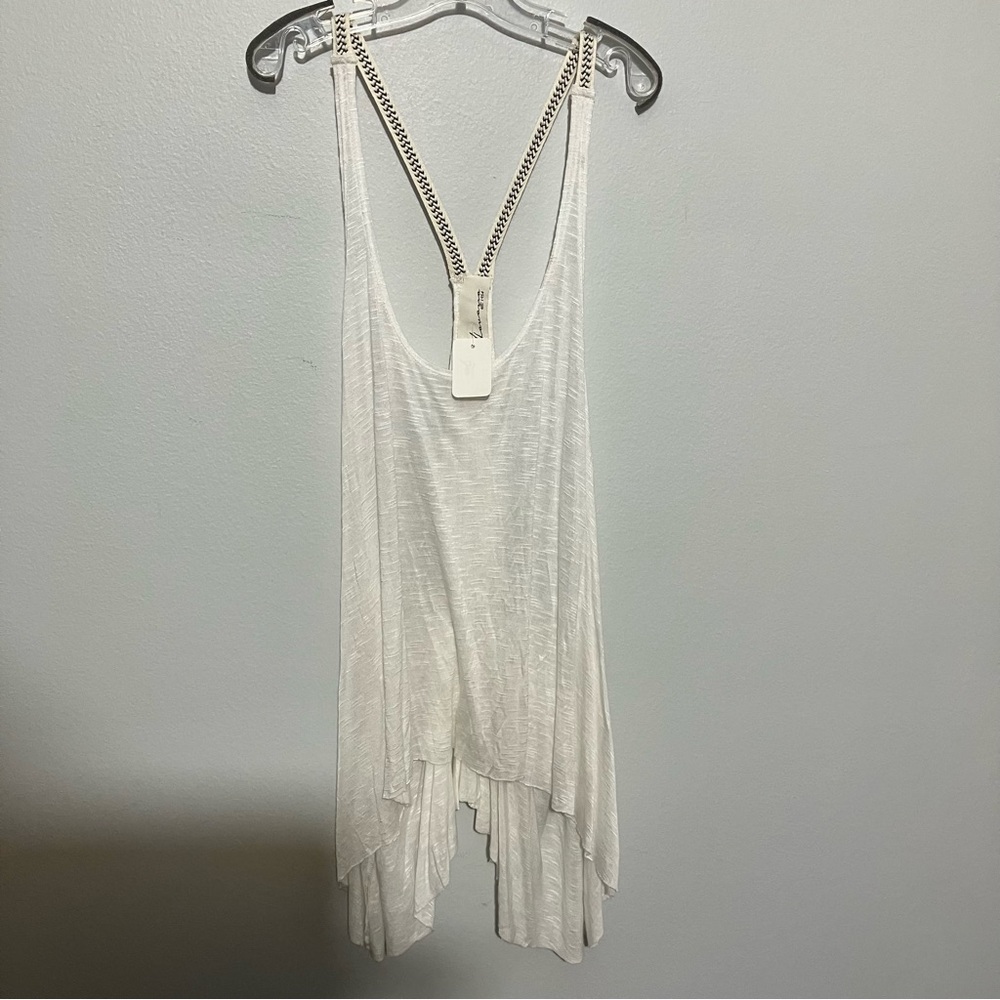 NWT Vintage Havana Racer Back White Tank Top